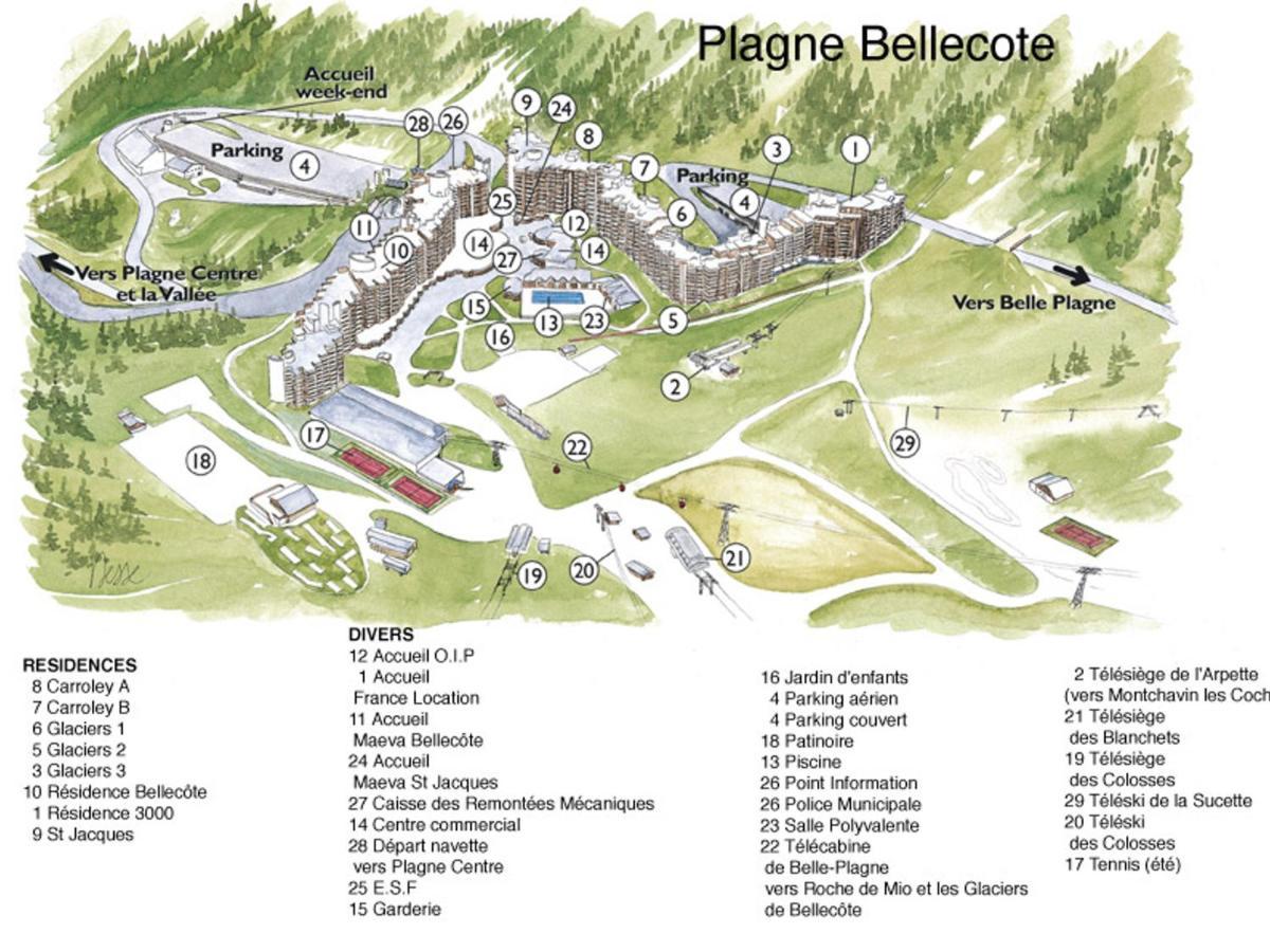Appart 2 Pieces 5 Pers. Au Coeur De La Station Avec Balcon Et Piscine - Fr-1-181-1030 La Plagne Luaran gambar